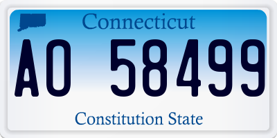 CT license plate AO58499