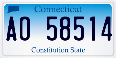 CT license plate AO58514