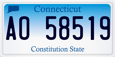 CT license plate AO58519