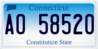 CT license plate AO58520