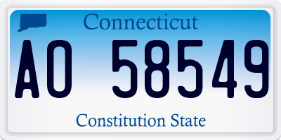 CT license plate AO58549