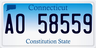 CT license plate AO58559