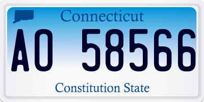 CT license plate AO58566