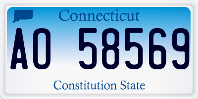 CT license plate AO58569
