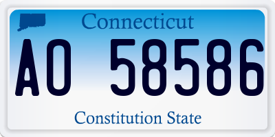 CT license plate AO58586