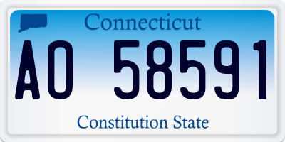 CT license plate AO58591