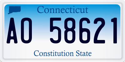 CT license plate AO58621