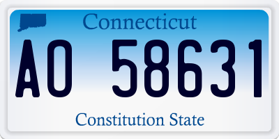 CT license plate AO58631