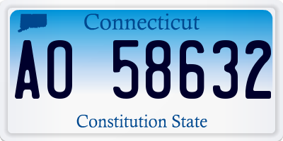 CT license plate AO58632