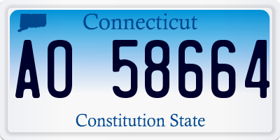 CT license plate AO58664