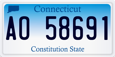 CT license plate AO58691