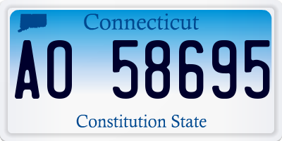 CT license plate AO58695