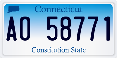 CT license plate AO58771