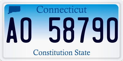 CT license plate AO58790