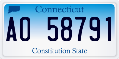 CT license plate AO58791