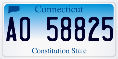 CT license plate AO58825