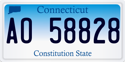 CT license plate AO58828