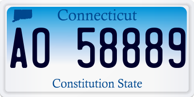 CT license plate AO58889