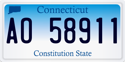 CT license plate AO58911