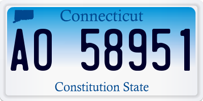 CT license plate AO58951