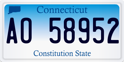 CT license plate AO58952