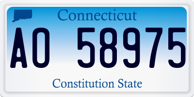 CT license plate AO58975
