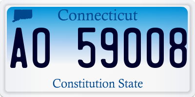 CT license plate AO59008