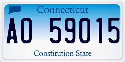CT license plate AO59015