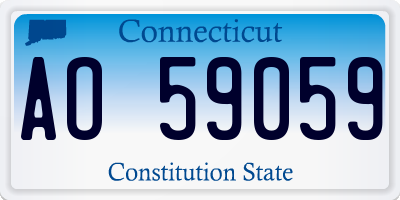 CT license plate AO59059