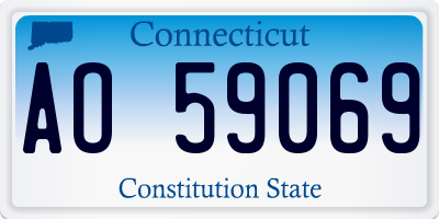 CT license plate AO59069
