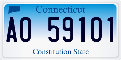 CT license plate AO59101