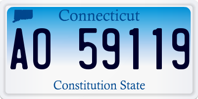 CT license plate AO59119