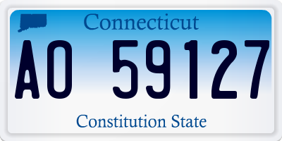 CT license plate AO59127