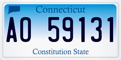 CT license plate AO59131