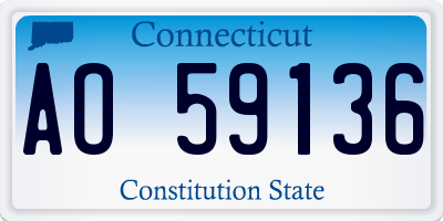 CT license plate AO59136