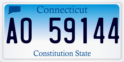CT license plate AO59144