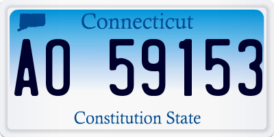 CT license plate AO59153
