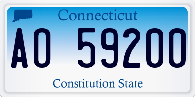 CT license plate AO59200