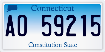 CT license plate AO59215