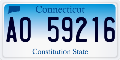CT license plate AO59216