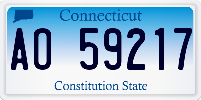 CT license plate AO59217