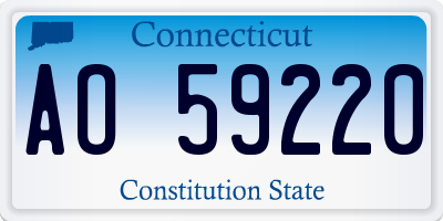 CT license plate AO59220