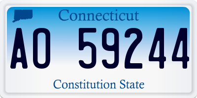CT license plate AO59244