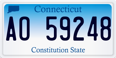 CT license plate AO59248