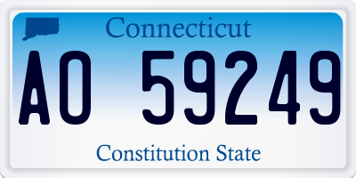 CT license plate AO59249