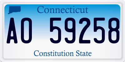 CT license plate AO59258