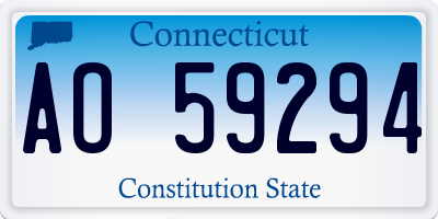 CT license plate AO59294