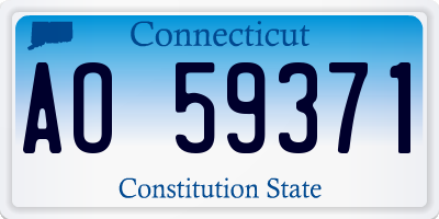 CT license plate AO59371