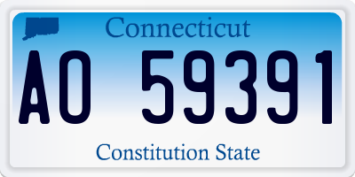 CT license plate AO59391