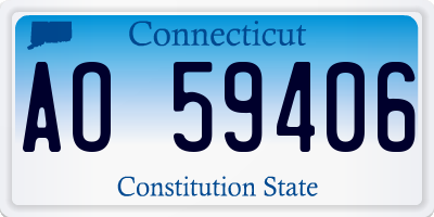 CT license plate AO59406